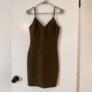 Windsor Dress in Olive Green
